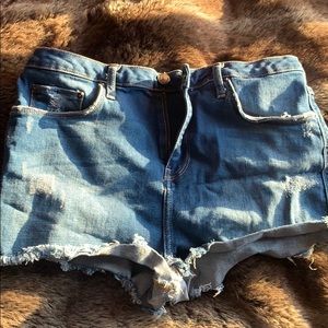 High waisted Zara denim shorts